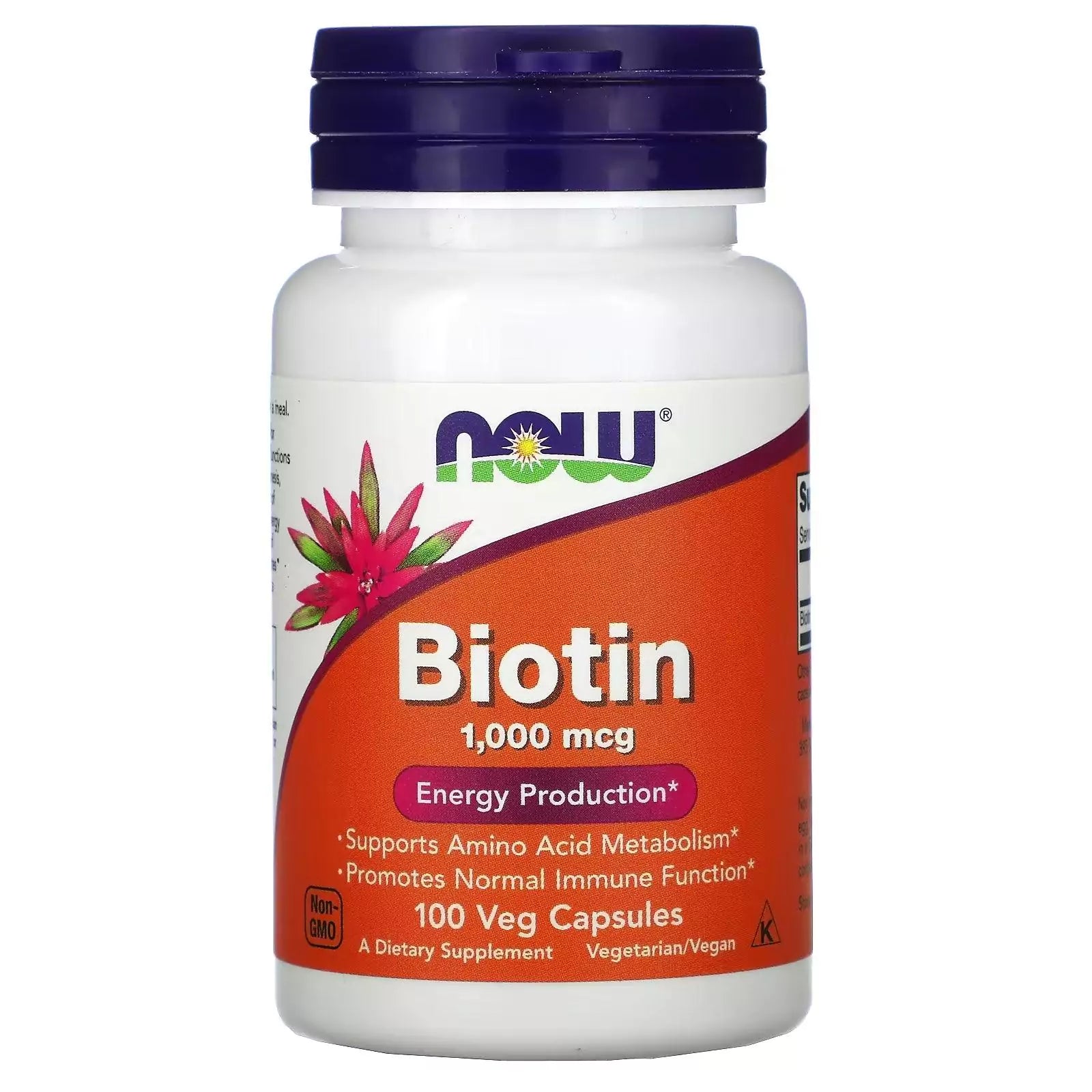 NOW Foods, Biotin, 1,000 mcg, 100 Veg Capsules