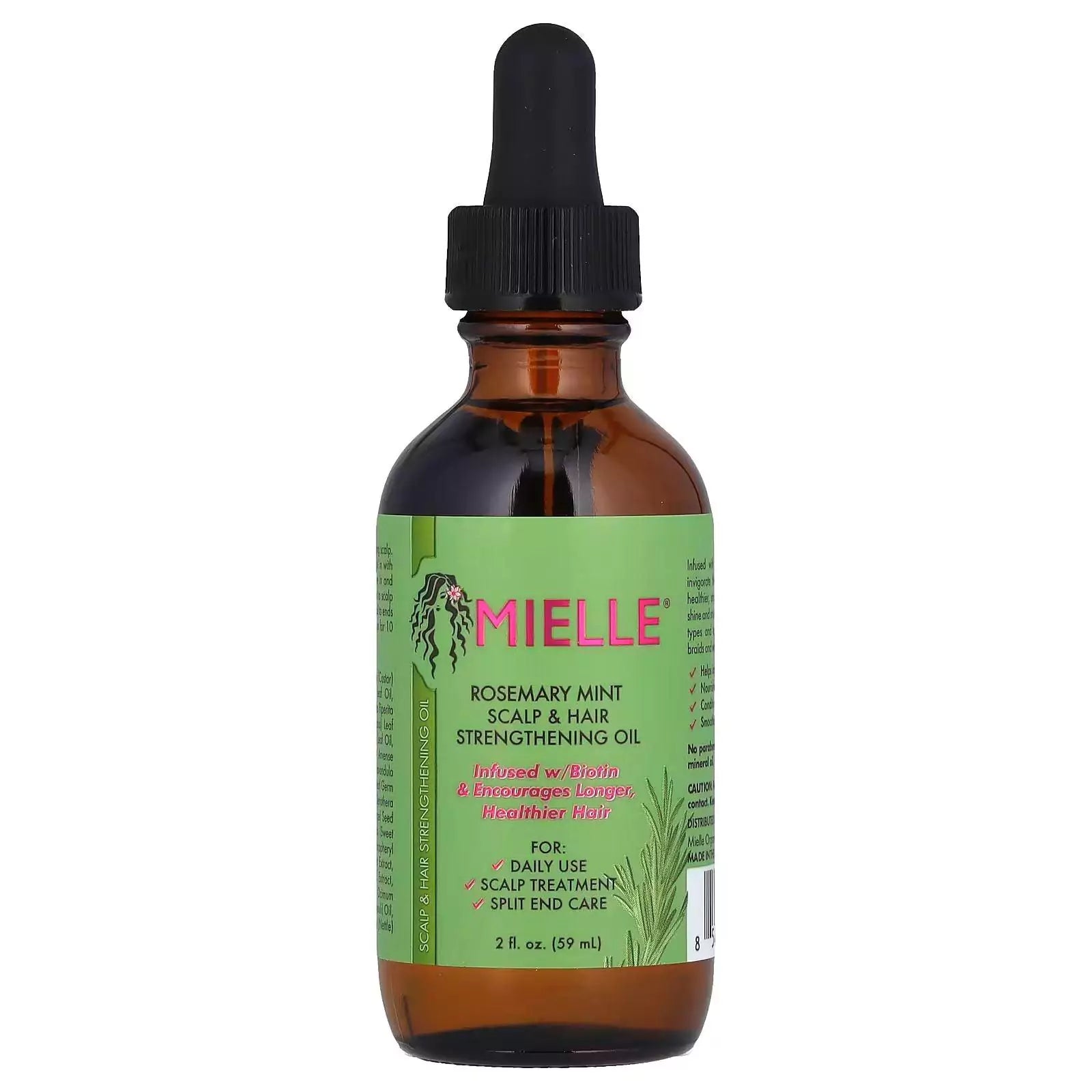 Mielle, Scalp & Hair Strengthening Oil, Rosemary Mint, 2 fl oz (59 ml)