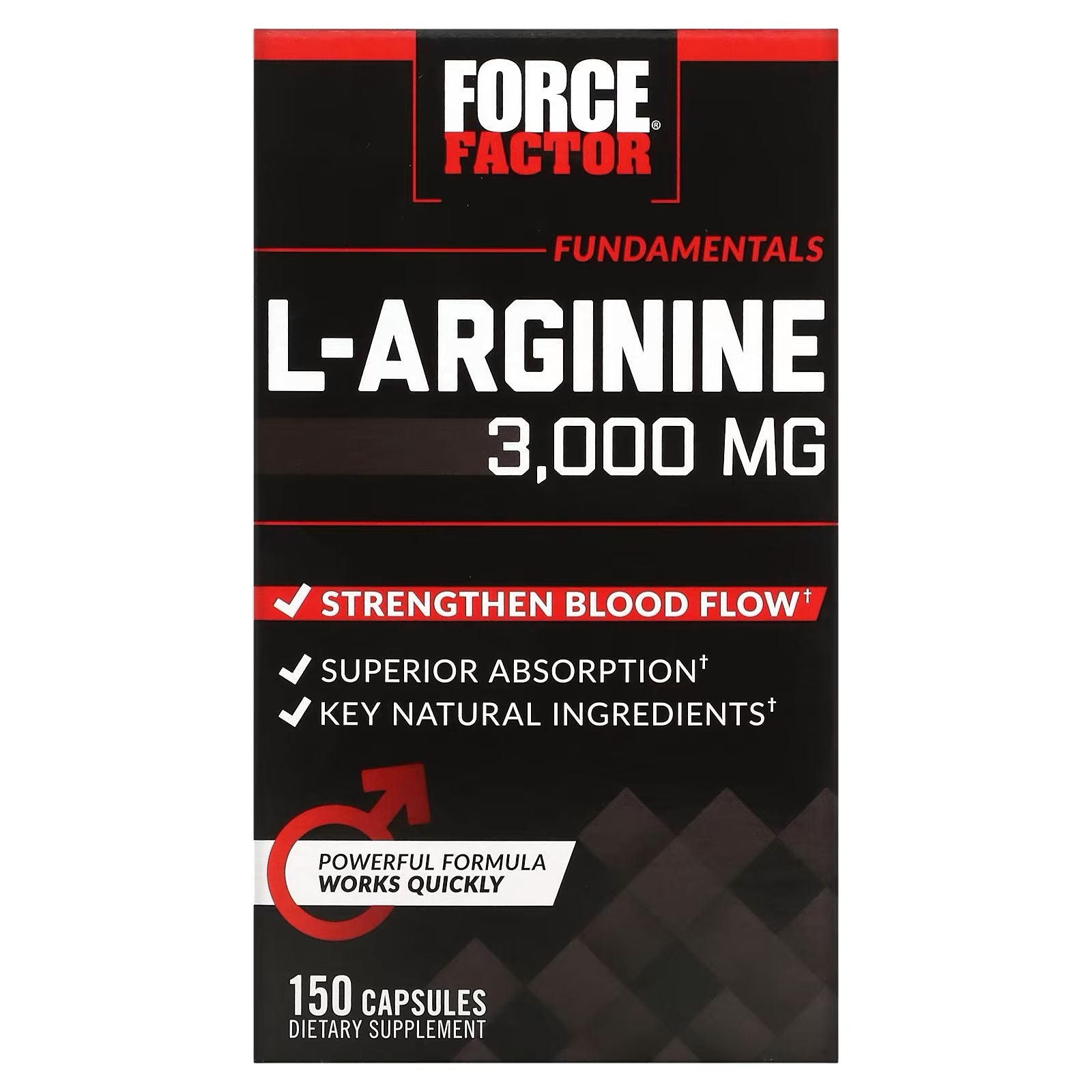 Force Factor, L-Arginine, 3,000 mg, 150 Capsules (600 mg per Capsule)